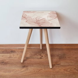 Hanah Home Mesa Auxiliar Beige y Visón